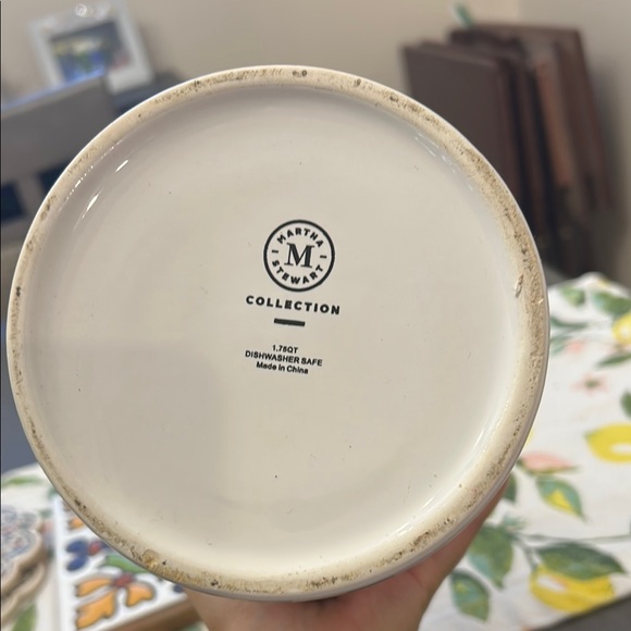 Martha Stewart Lemon Print Ceramic Canister with Lid - Picture 3 of 5